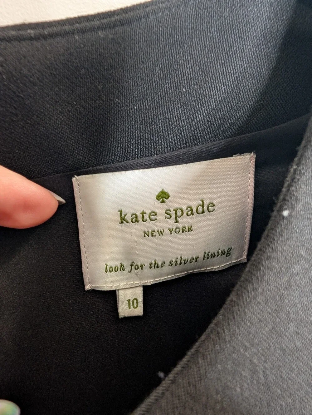 Kate Spade Black Jeweled Embellished Shift Dress Size 10